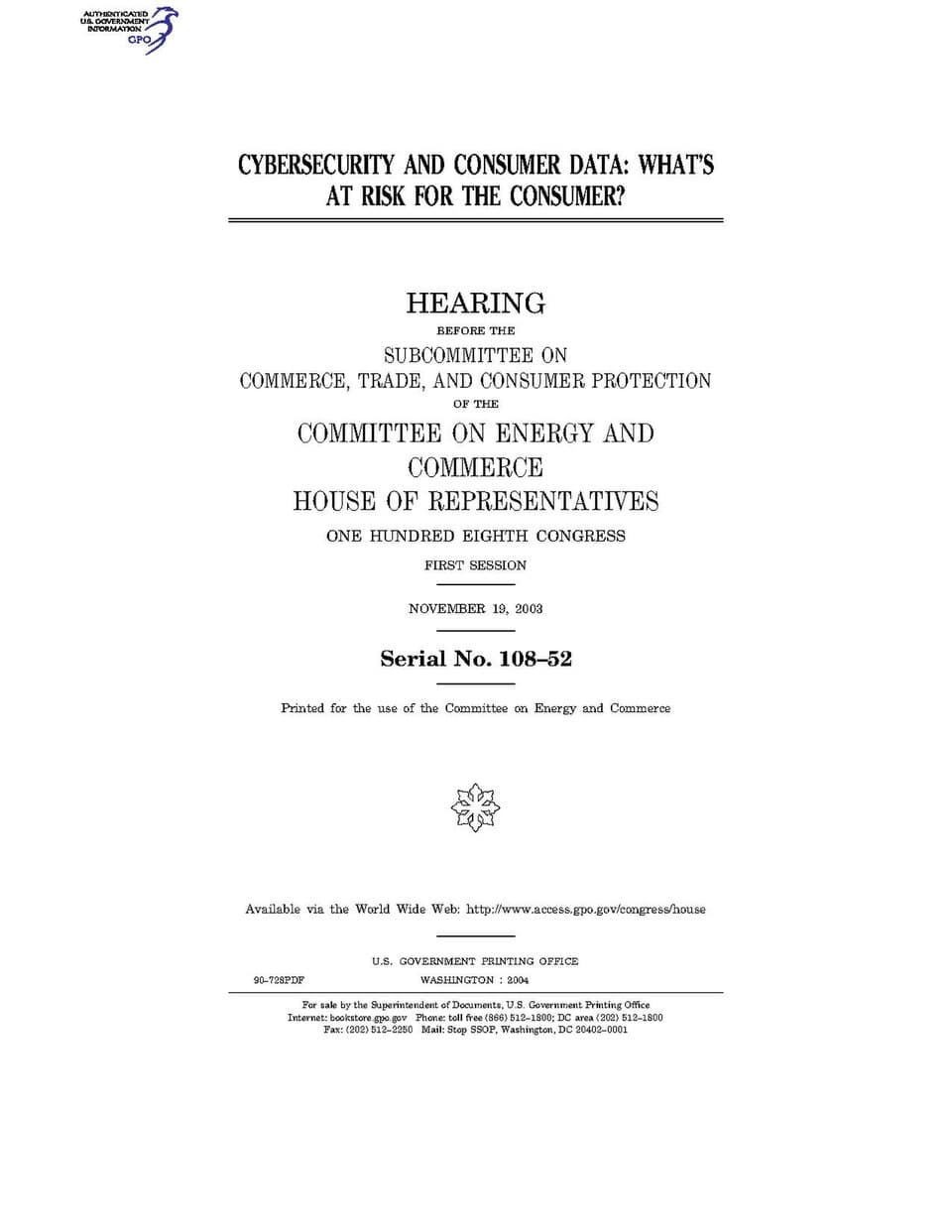 Imagem ilustrativa — Committee on Energy and Commerce